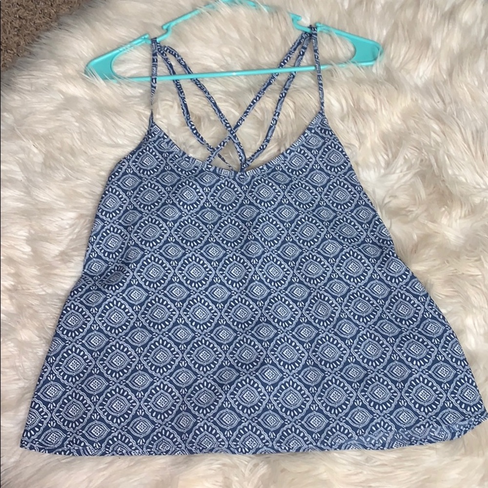 Pattern Blue tank top